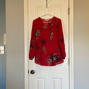 Tantrums Red Floral Blouse
